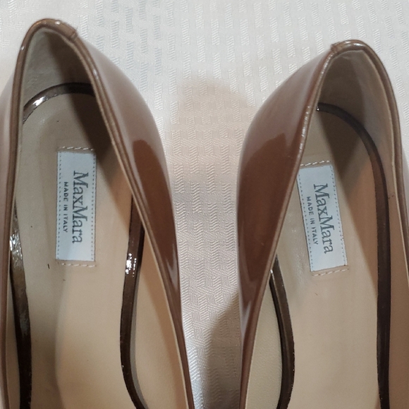 MaxMara Brown High-Heeled Pumps with a shiny Finish - Picture 3 of 16